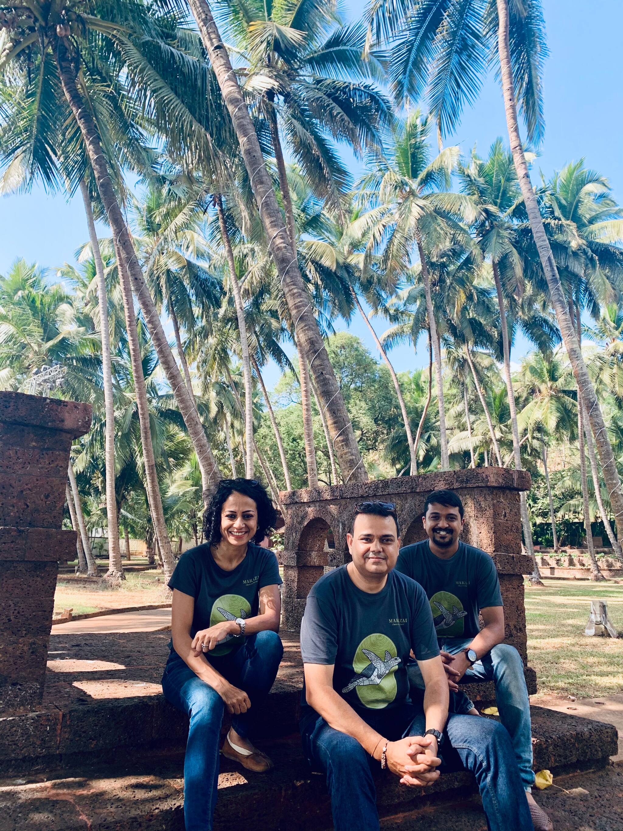 Kasturi Banerjee with colleagues Anurag Bhatnagar and Abhirup Bhattacharya.