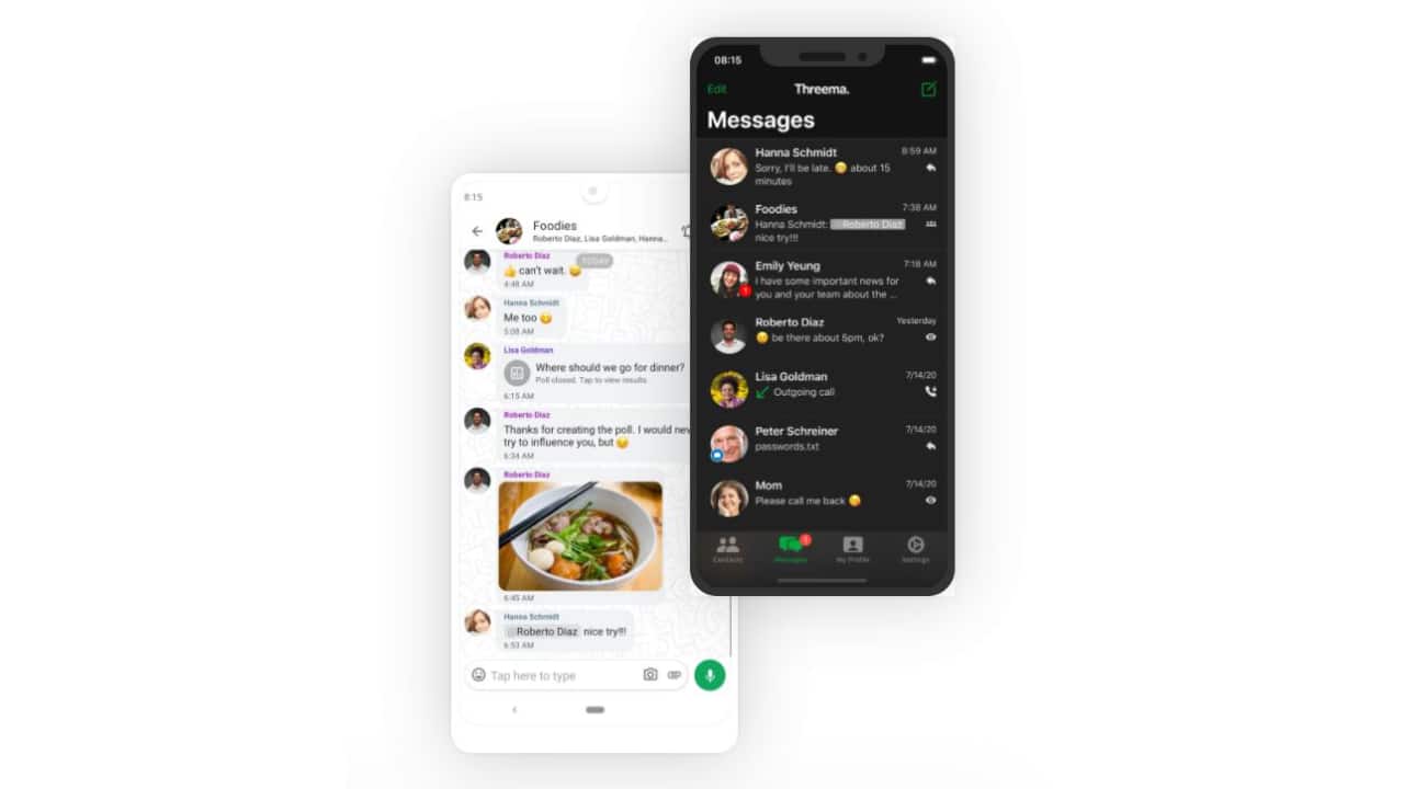 Threema is a paid messaging app that auto-deletes messages as soon as they are delivered. The app stores group information and contact lists on your phone and not on its cloud server. An 8-digit Threema ID can be used to communicate with others on the platform as opposed to a unique phone number. It also features end-to-end encryption for messages, voice calls, file sharing and group chats. 