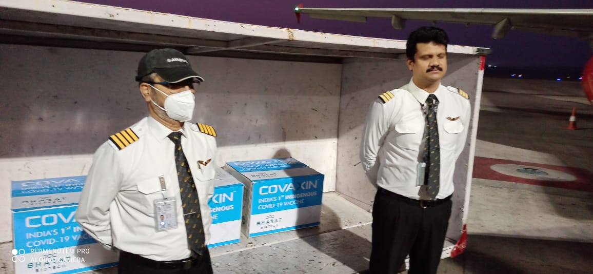 Air India transports first consignment of Bharat Biotech vaccine Covaxin Air India transports first consignment of Bharat Biotech vaccine Covaxin