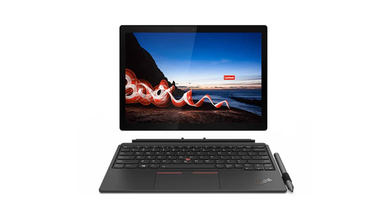 Lenovo also unveiled the ThinkPad X12 Detachable, which uses an Intel 11th Gen UP4 chipset, a 12.4-inch FHD display, Wi-Fi 6, and a detachable folio keyboard. It uses the same magnetic pen as the X1 Titanium Yoga. Lenovo says that the ThinkPad 12 Detachable has been designed to "withstand extreme heat and cold, dust, drops, spills, direct impact, and more." The tablet will feature a starting price of $1,149. Lenovo also unveiled the ThinkPad X12 Detachable, which uses an Intel 11th Gen UP4 chipset, a 12.4-inch FHD display, Wi-Fi 6, and a detachable folio keyboard. It uses the same magnetic pen as the X1 Titanium Yoga. Lenovo says that the ThinkPad 12 Detachable has been designed to "withstand extreme heat and cold, dust, drops, spills, direct impact, and more." The tablet will feature a starting price of $1,149.