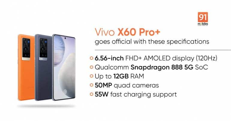 Vivo launches X60 Pro+ in China