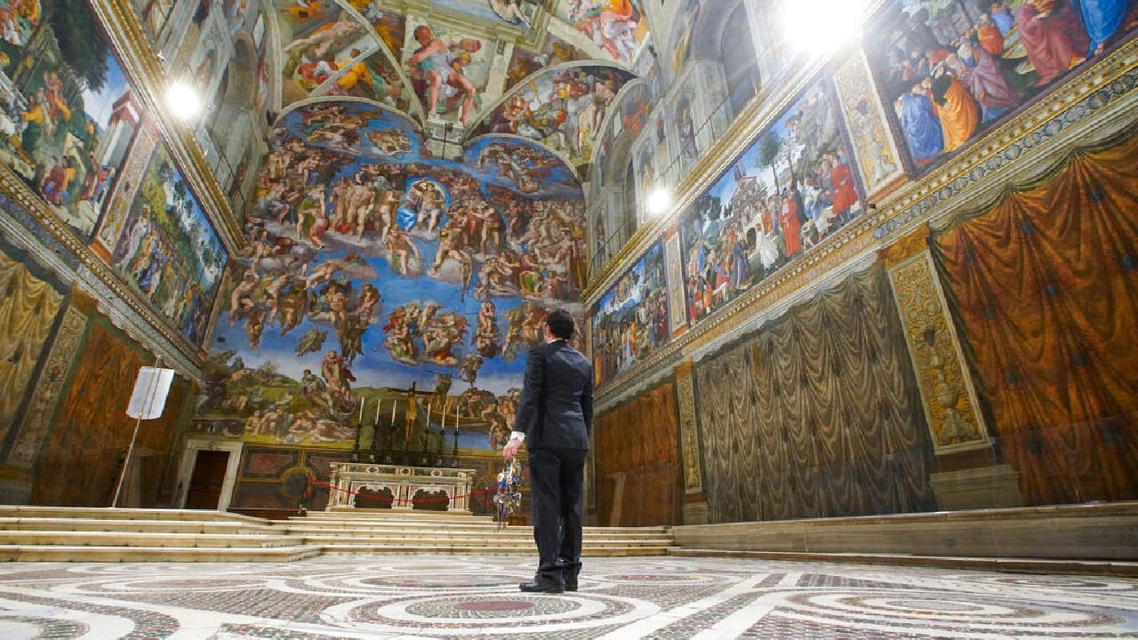 Even though the public was shut out of the Vatican Museums for 88 days, Crea and his team of 10 key-keepers kept up their routine of opening and closing doors, since the exhibition rooms had to be cleaned, dusted and maintained by a small army of museum workers. Restorers took the opportunity to do maintenance work that would otherwise be impossible when the nearly 7 million annual visitors pass through the museums during a normal year. (Image: AP)