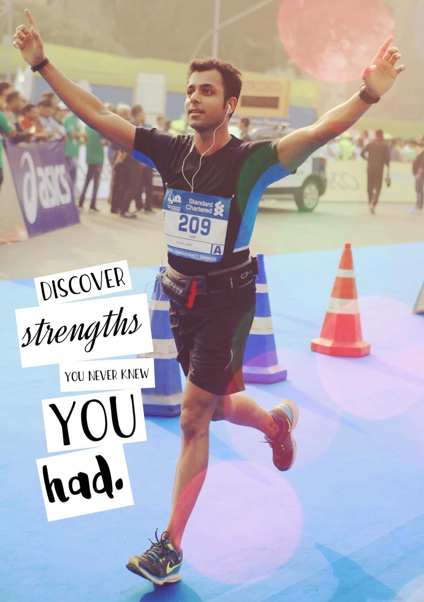 Raahil Modi, who ran his first marathon in 2017, is looking forward to this year’s Mumbai Marathon.