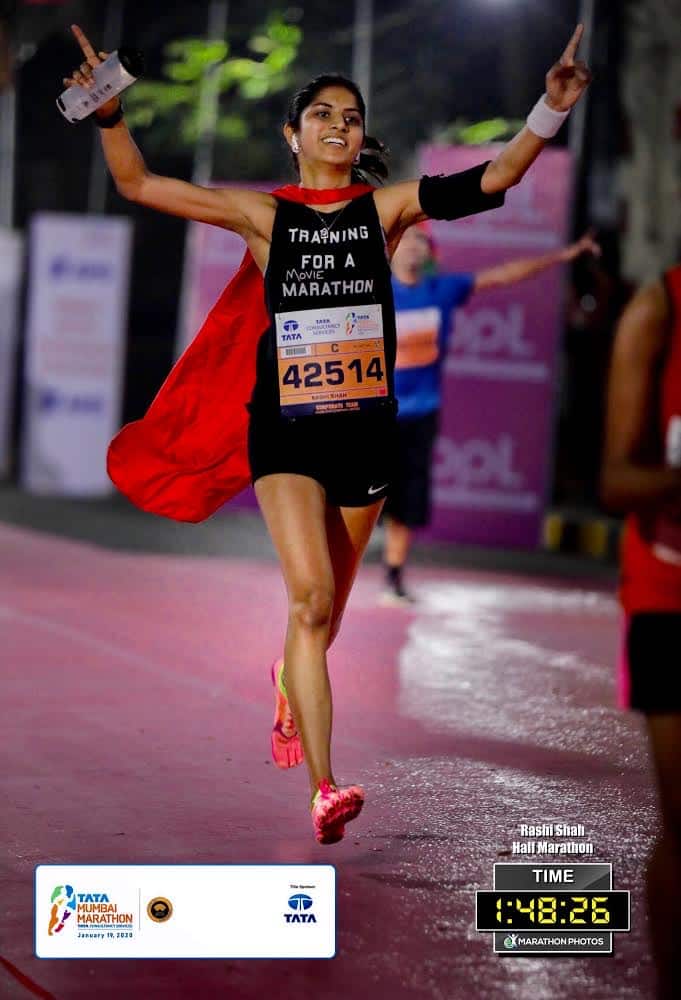 Rashi Shah, a brand strategist, ran her first virtual marathon in London in October 2020.