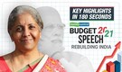 Watch: FM Sitharaman's Budget Speech In 180 Secs