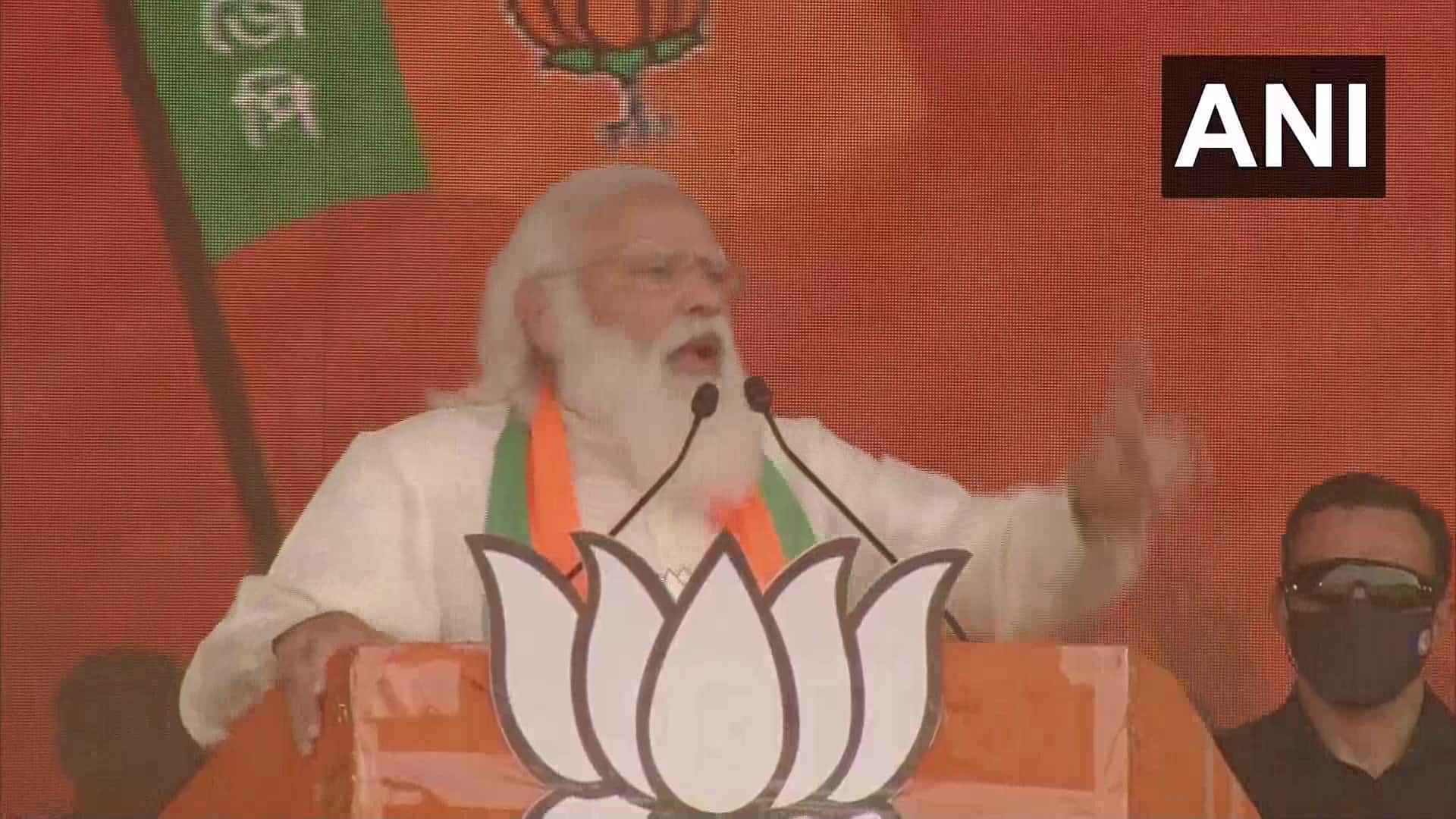 TMC ka khela khatam, vikas shuru...vote for BJP fearlessly, vote against bad governance: Prime Minister Narendra Modi during a public rally at Brigade Parade Ground in Kolkata. (ANI)