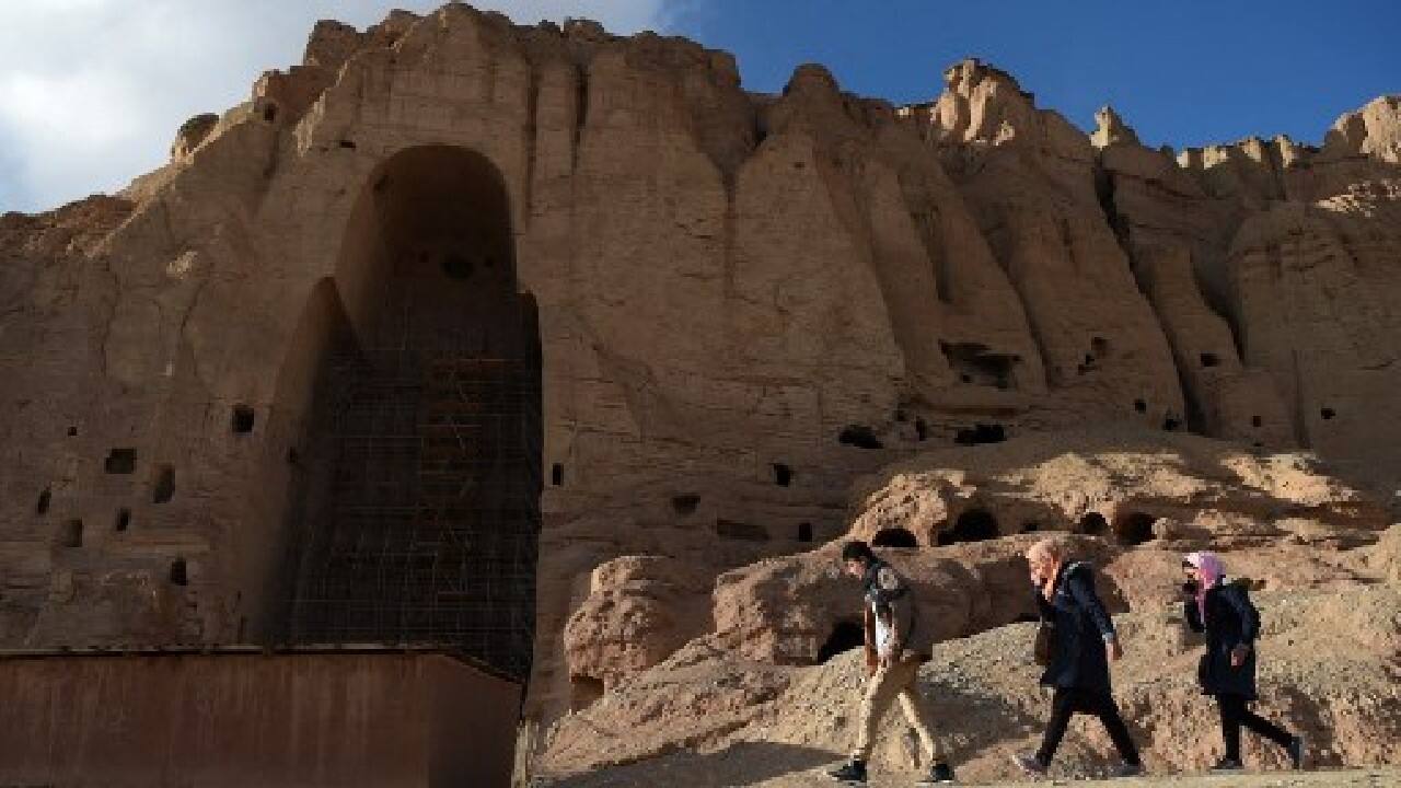 The Taliban drew international revulsion when they blew up the centuries-old figures during their brief, iron-handed rule over the country as they went on a rampage against Afghanistan's rich pre-Islamic cultural heritage. (Image: AFP)