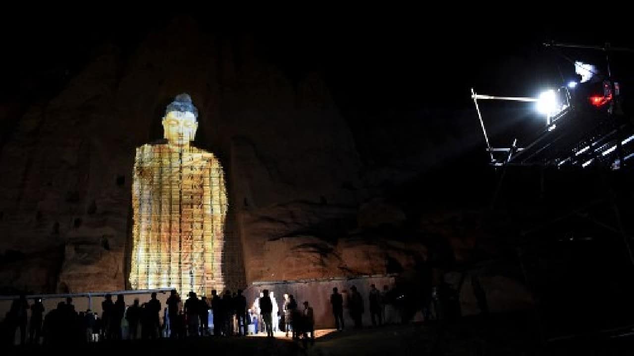 The projection filled the alcove that once housed Salsal -- the 55-metre (155-feet) high statue. &quot;These moments also remind you of what a great treasure we lost,&quot; said Gulsoom Zahra, a 23-year-old Bamiyan resident who attended the ceremony. (Image: AFP)