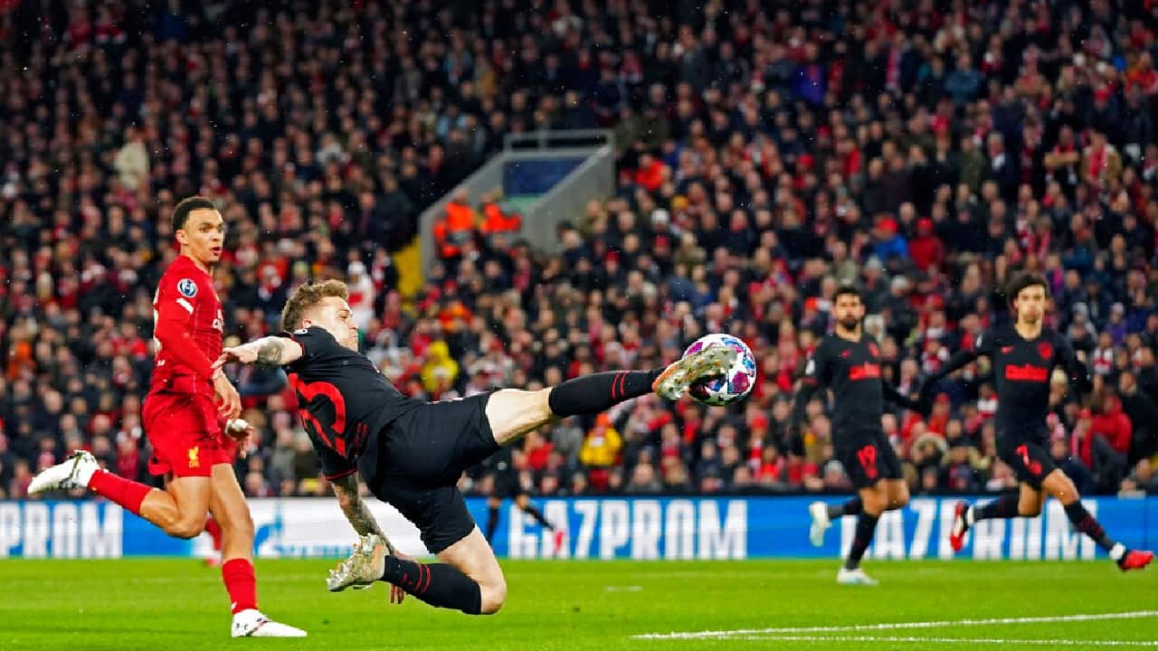 The divide can be seen in Champions League games across Europe -- some were played before fans, and some were not for fear of spreading the disease. A full stadium was on hand to watch Kieran Trippier’s acrobatic shot for Atletico Madrid in Liverpool, England; there were fireworks but no crowd at the match between Paris-Saint-Germain and Borussia Dortmund in Paris. (Image: AP)