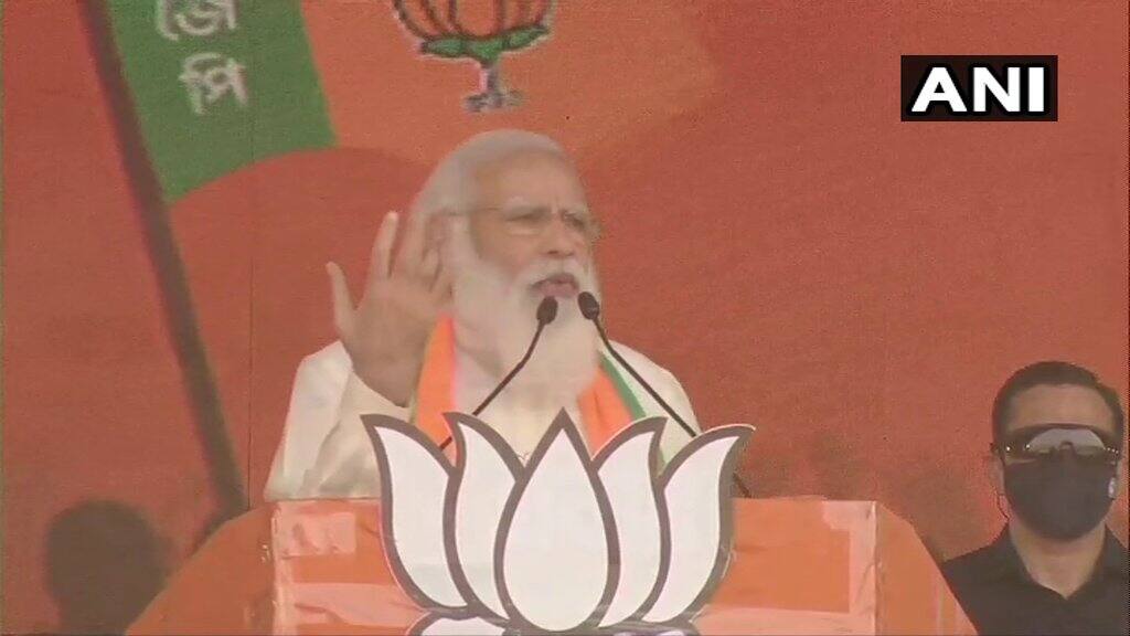 These people are experienced people and play a lot! They have done innumerable corruption and looted the people of Bengal. They have even looted the relief money sent for Amphan: PM Narendra Modi in Kolkata. (ANI)