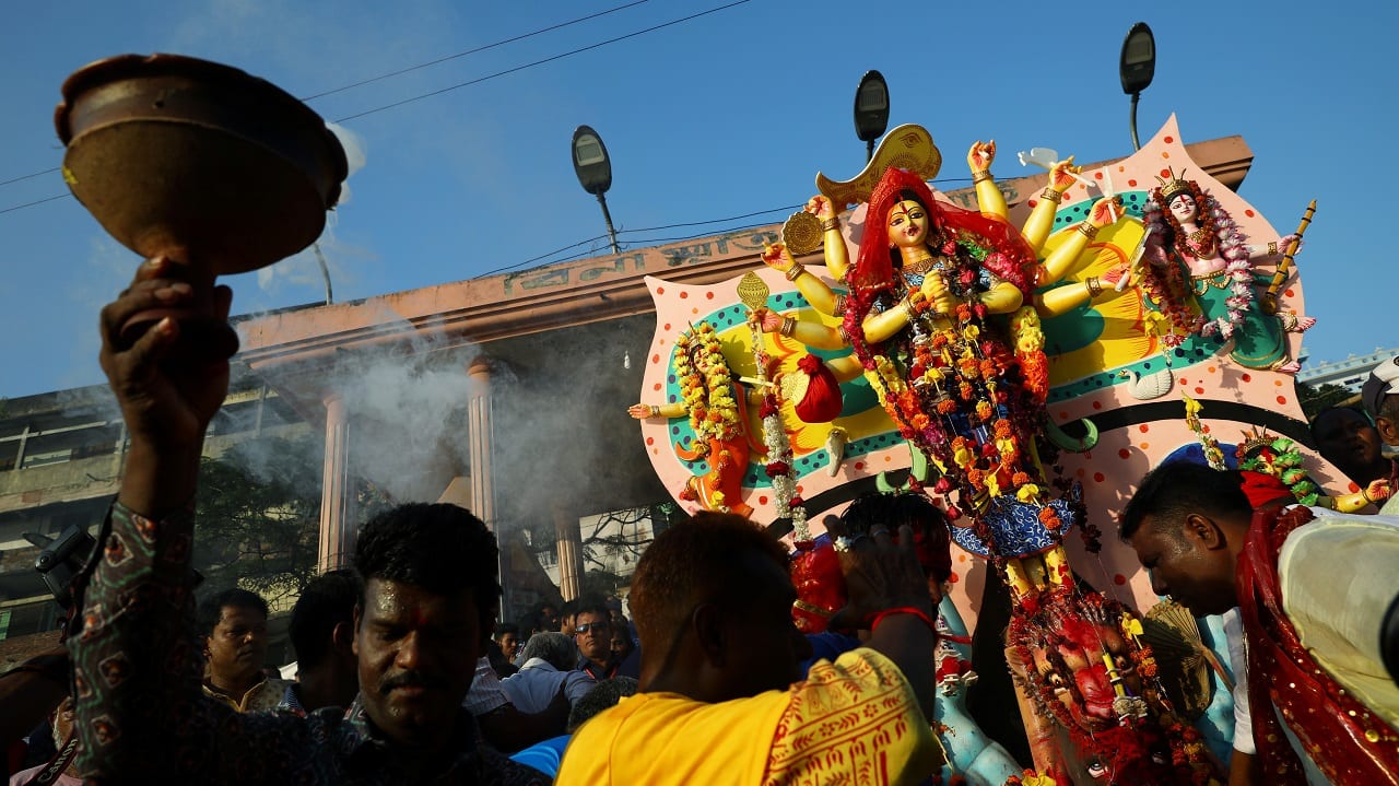 A communal row had erupted in 2017 when dates of Durga Puja processions clashed with the Muharram juloos (Representative image: Reuters)