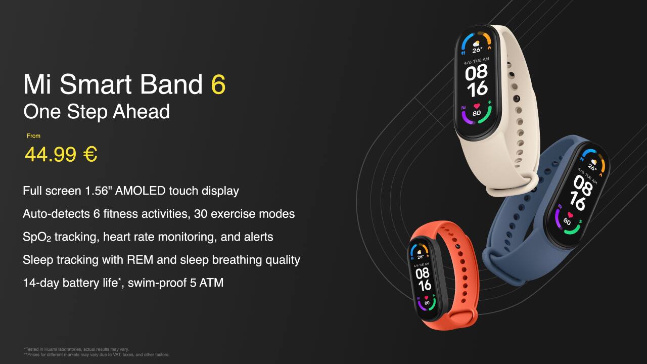 Xiaomi Mi Smart Band 6 with 14-day battery life, AMOLED Display launched alongside Mi Smart Projector 2 Pro