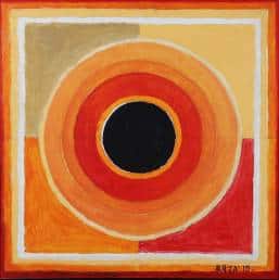'Saprem', S.H. Raza's work with the bindu, the leitmotif in the artist's works.