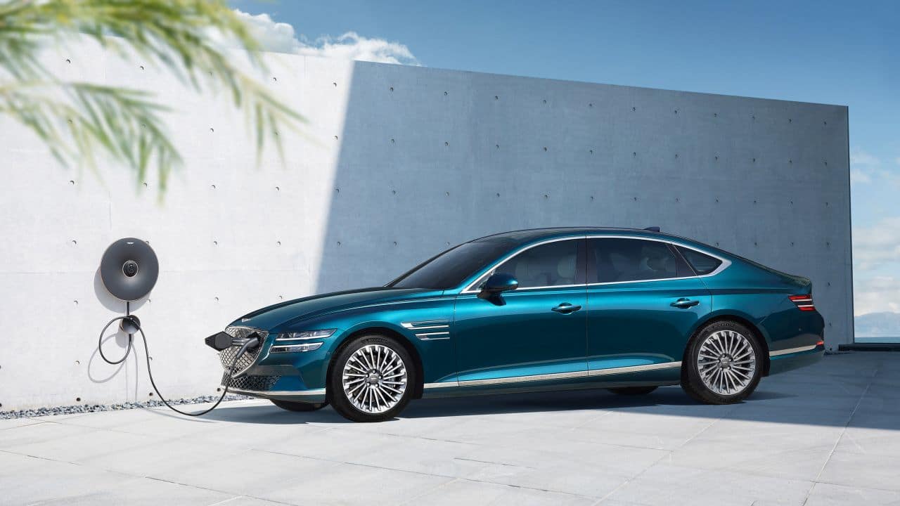 The EV also comes equipped with an 800 V charging system along with a vehicle to load system allowing you to power other external devices using the car’s battery while connected. (Image source: Genesis) The EV also comes equipped with an 800 V charging system along with a vehicle to load system allowing you to power other external devices using the car’s battery while connected. (Image source: Genesis)