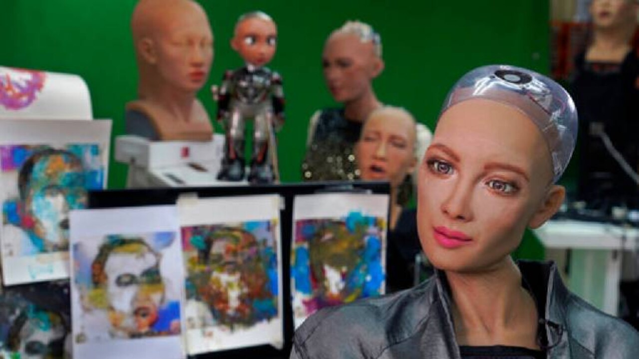 Humanoid robot artist Sophia sells art for $688,888, now eyeing music  career | Moneycontrol News