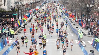 File photo of the 123rd Boston Marathon. Image courtesy Boston Athletic Association