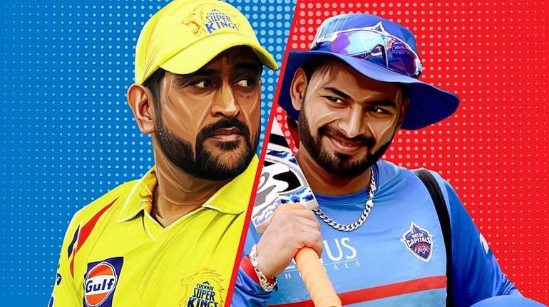 Chennai Super Kings (CSK) captain MS Dhoni and Delhi Capitals' (DC) Rishabh Pant