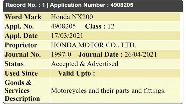 Honda NX200 will directly rival the Xpulse 200