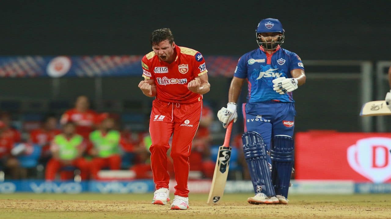 Jhye Richardson took two key wickets of Dhawan and Rishabh Pant. (Image: Twitter/@IPL, BCCI)
