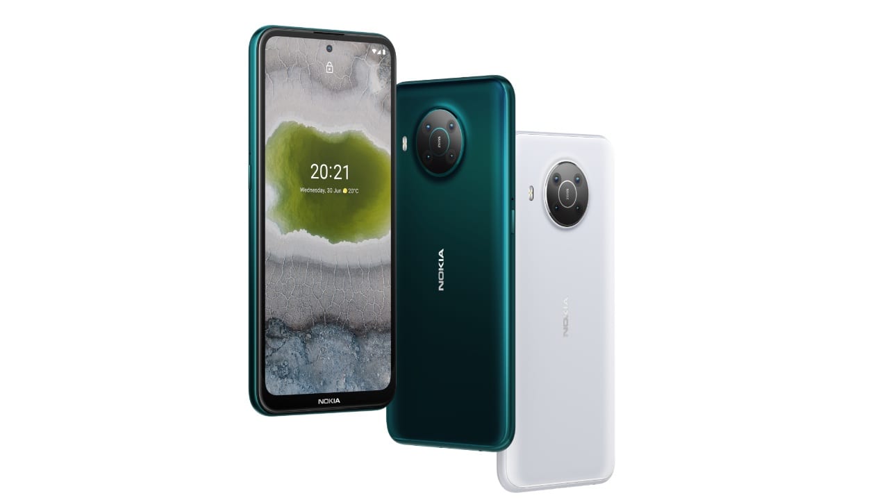 Nokia X10 specifications include a Snapdragon 480 5G processor, a 6.67-inch Full HD+ hole-punch display, up to 6GB RAM and 128GB storage, a 48MP + 5MP + 2MP + 2MP camera setup. It comes with an 8MP front camera sensor. The phone packs a 4,470 mAh battery with 18W fast charging. It runs Android 11 out of the box and will get three years of software support.