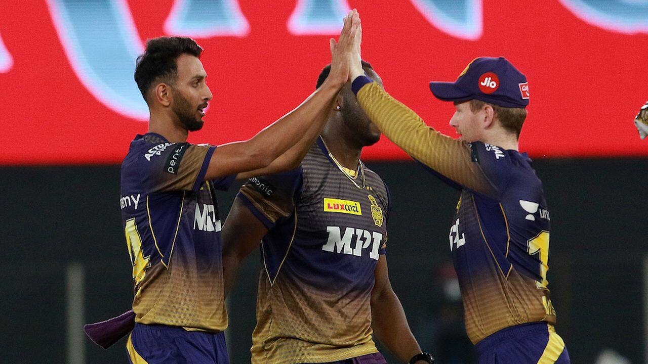 Prasidh Krishna took three wickets of Deepak Hooda, Shahrukh Khan and Chris Jordan. (Image: Twitter/@IPL, BCCI) Prasidh Krishna took three wickets of Deepak Hooda, Shahrukh Khan and Chris Jordan. (Image: Twitter/@IPL, BCCI)