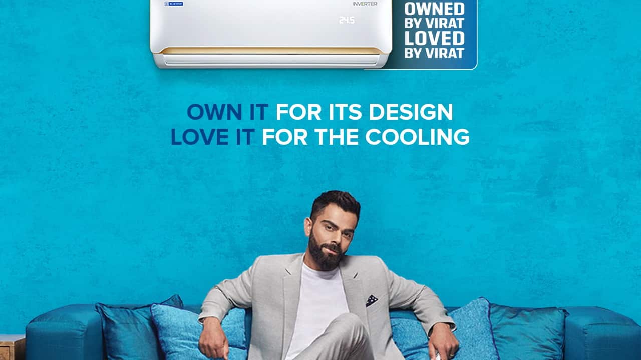Virat Kohli trailed far behind the top two, the study said. His score of 45 on CELEBAR is mostly derived by his 94 percent association with MRF tyres. Bluestar is in low single digits on association. Image: Twitter