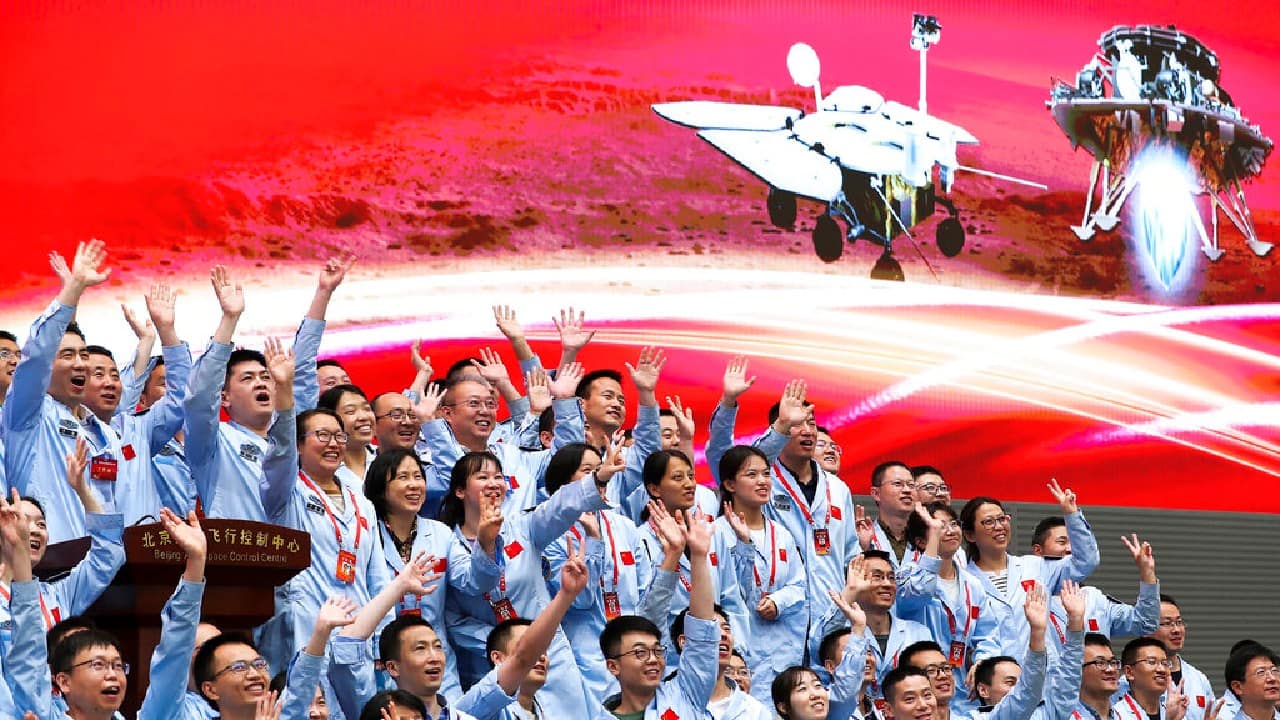 Chinese President Xi Jinping, in a congratulatory letter to the mission team, called the landing “an important step in our country’s interplanetary exploration journey, realizing the leap from Earth-moon to the planetary system and leaving the mark of the Chinese on Mars for the first time. ... The motherland and people will always remember your outstanding feats!&quot; (Image: AP)