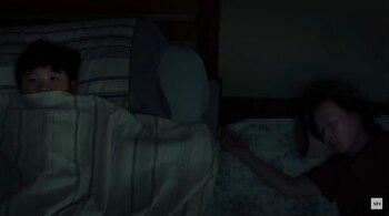 Alan S. Kim as David and Youn Yuh-jung as Soonja in 'Minari' (screen grab).