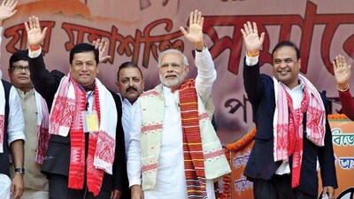 According to the opinion poll, the ruling BJP-led government will comfortably dismiss anti-incumbency and emerge victorious with a whooping tally of 96-98 seats. If the predictions come true then, the grouping will significantly better its tally of 2021 -- in which it secured 75 seats. 
