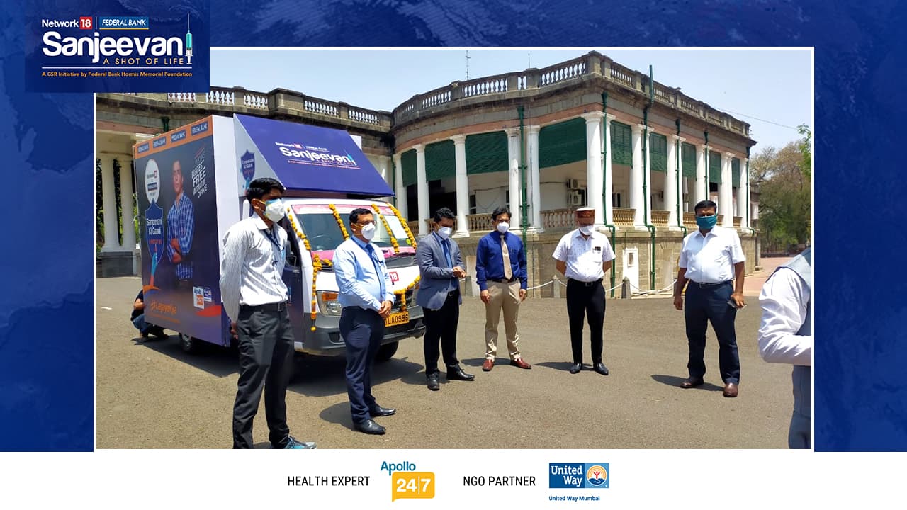 The Sanjeevani Gaadi, which will spread awareness and information about COVID-19 vaccination to about 100 villages, is ready for launch at Residency Kothi in Indore. 