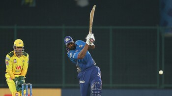 Kieron Pollard was named the Man of the Match for his explosive unbeaten 87 runs off 34 balls and 2 wickets. (Image: IPL/BCCI/Twitter)