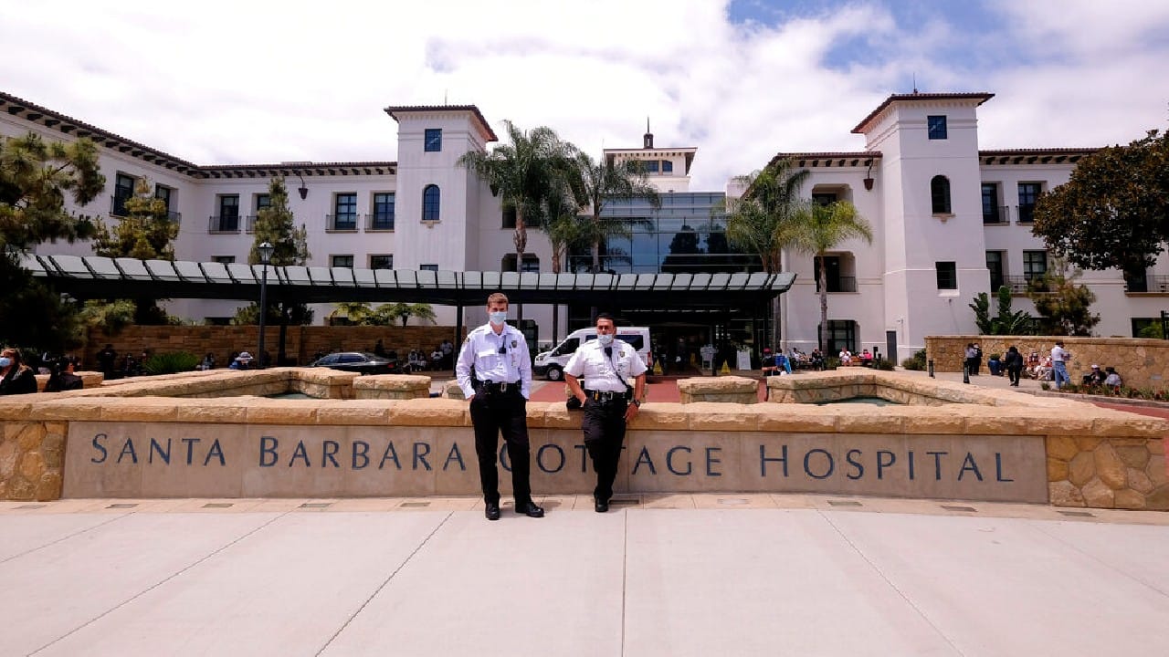 The baby girl was born at 11:40 a.m. at the Santa Barbara Cottage Hospital in Santa Barbara, California, and weighed in at 7 lbs, 11 oz, a spokesperson for the couple said. The child is eighth in line to the British throne. (Image: AP) The baby girl was born at 11:40 a.m. at the Santa Barbara Cottage Hospital in Santa Barbara, California, and weighed in at 7 lbs, 11 oz, a spokesperson for the couple said. The child is eighth in line to the British throne. (Image: AP)