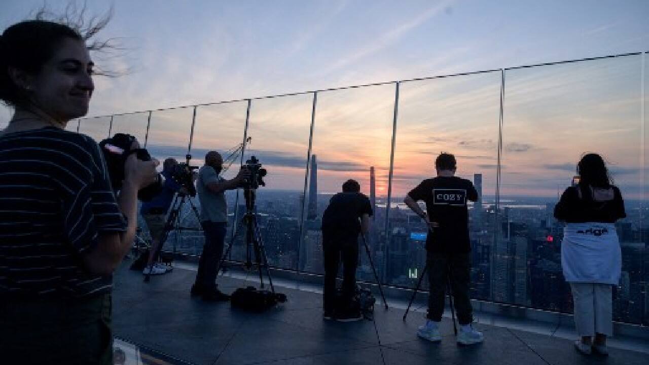 Observers on the east coast of the United States were treated to a rare eclipsed sunrise. (Image: AFP)