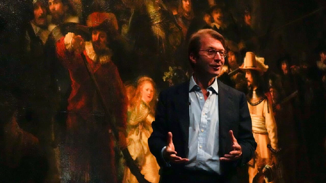 The 1642 painting last underwent significant restoration more than 40 years ago after it was slashed by a knife-wielding man and is starting to show blanching in parts of the canvas. Dibbits said the new printed additions are not intended to trick visitors into thinking the painting is bigger, but to give them a clear idea of what it was supposed to look like. “Rembrandt would have definitely done it more beautifully, but this comes very close,” he said. (Image: AP) The 1642 painting last underwent significant restoration more than 40 years ago after it was slashed by a knife-wielding man and is starting to show blanching in parts of the canvas. Dibbits said the new printed additions are not intended to trick visitors into thinking the painting is bigger, but to give them a clear idea of what it was supposed to look like. “Rembrandt would have definitely done it more beautifully, but this comes very close,” he said. (Image: AP)