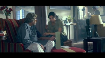 Amitabh Bachchan and Deepika Padukone in 'Piku' (screen shot).