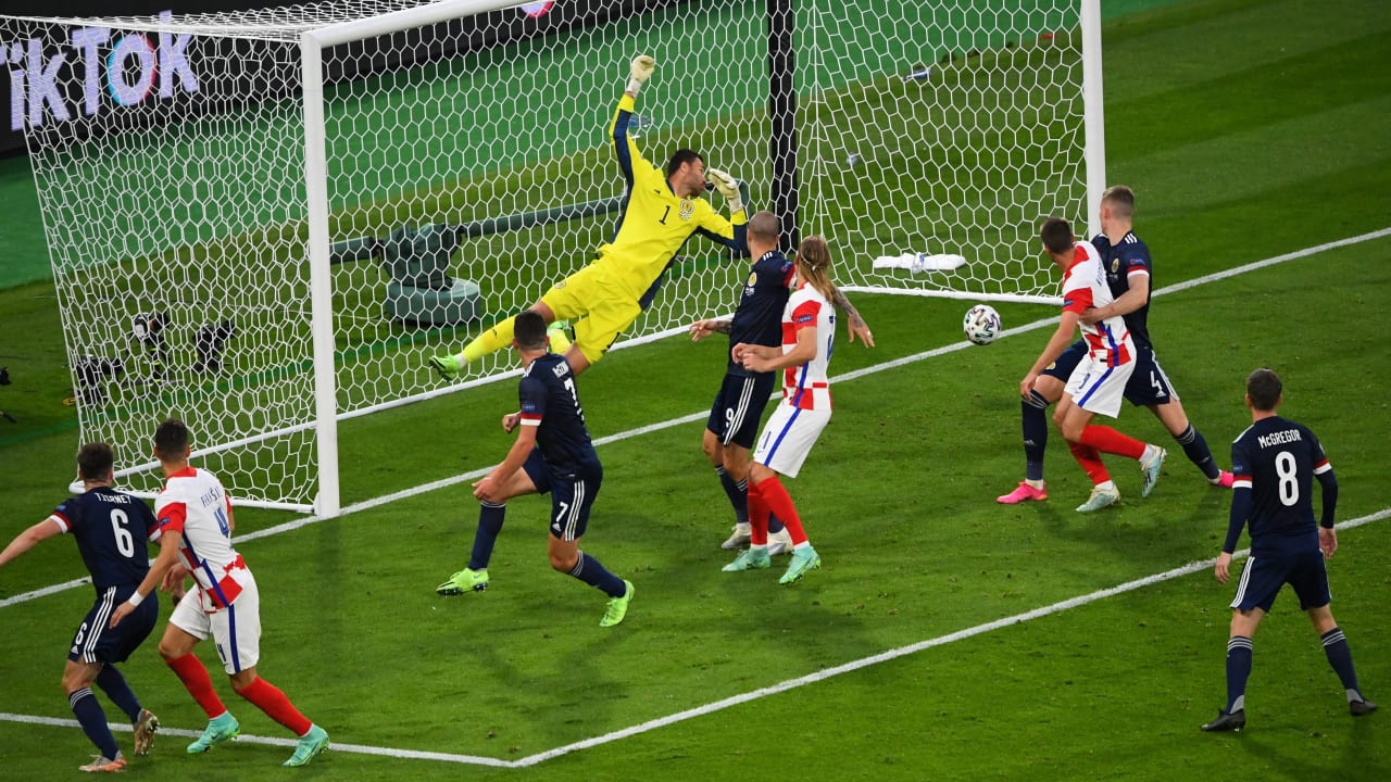 Ivan Perisic's header rubbed salt into Scottish wounds 13 minutes from time as Croatia pipped the Czech Republic to second place in Group D behind England. (Image: Reuters)