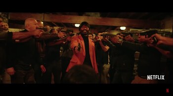 Dhanush plays Suruli, a rowdy-turned-saviour of immigrants in 'Jagame Thandhiram'. The film was among the Netflix top 10 things to watch in 12 countries apart from India. (Image: screen grab).