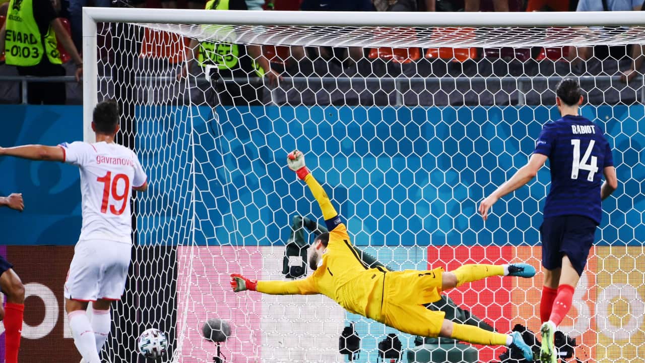 Paul Pogba's sensational curling effort made it 3-1, but Switzerland forced extra time as Seferovic grabbed his second of the game before Gavranovic levelled in the final minute. (Image: Reuters)