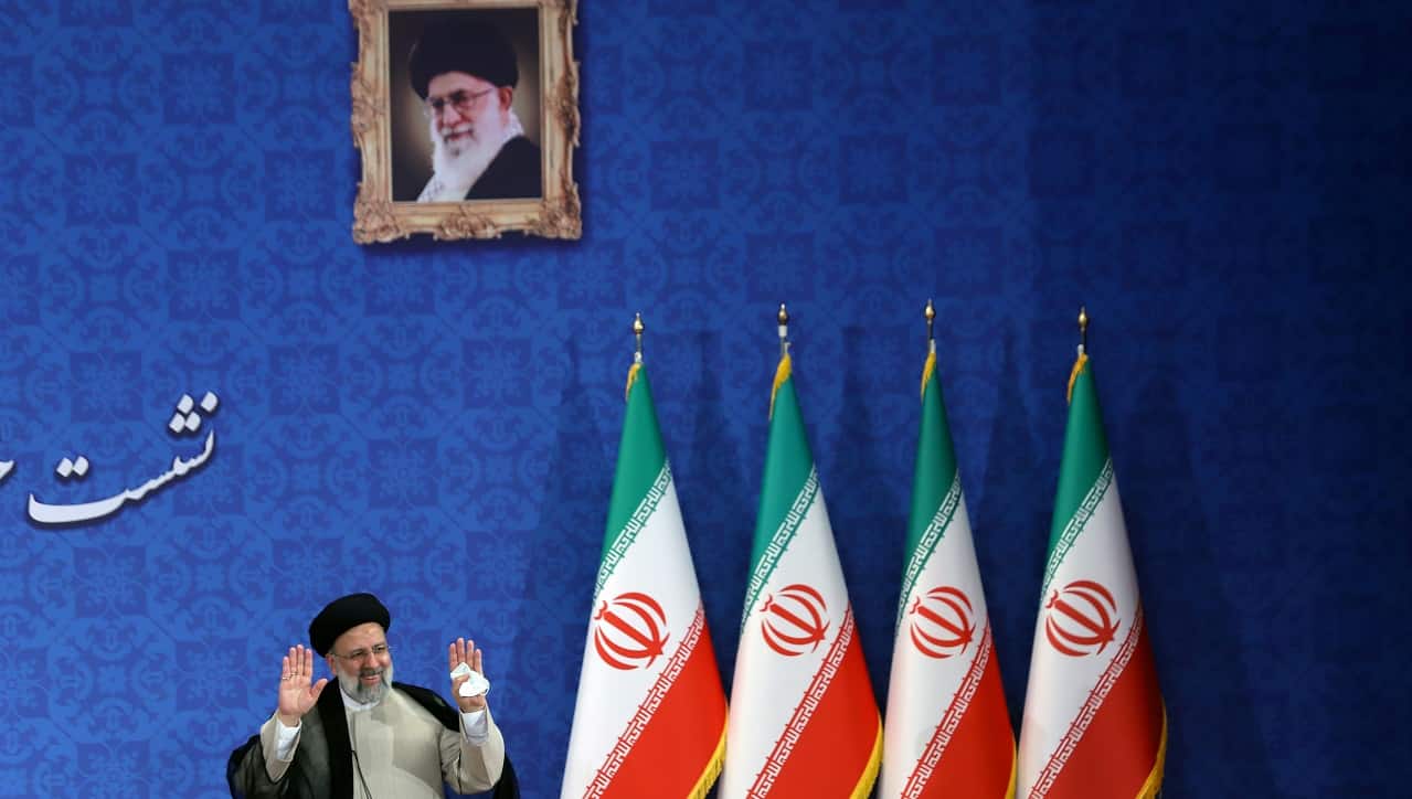Iran's President-elect Ebrahim Raisi gestures at a news conference in Tehran, Iran June 21, 2021. Majid Asgaripour/WANA (West Asia News Agency) via REUTERS ATTENTION EDITORS - THIS IMAGE HAS BEEN SUPPLIED BY A THIRD PARTY. - RC2Z4O96PU94