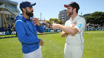 New Zealand's Kane Williamson (right) and Indian skipper Virat Kohli (File image: Reuters/Martin Hunter)