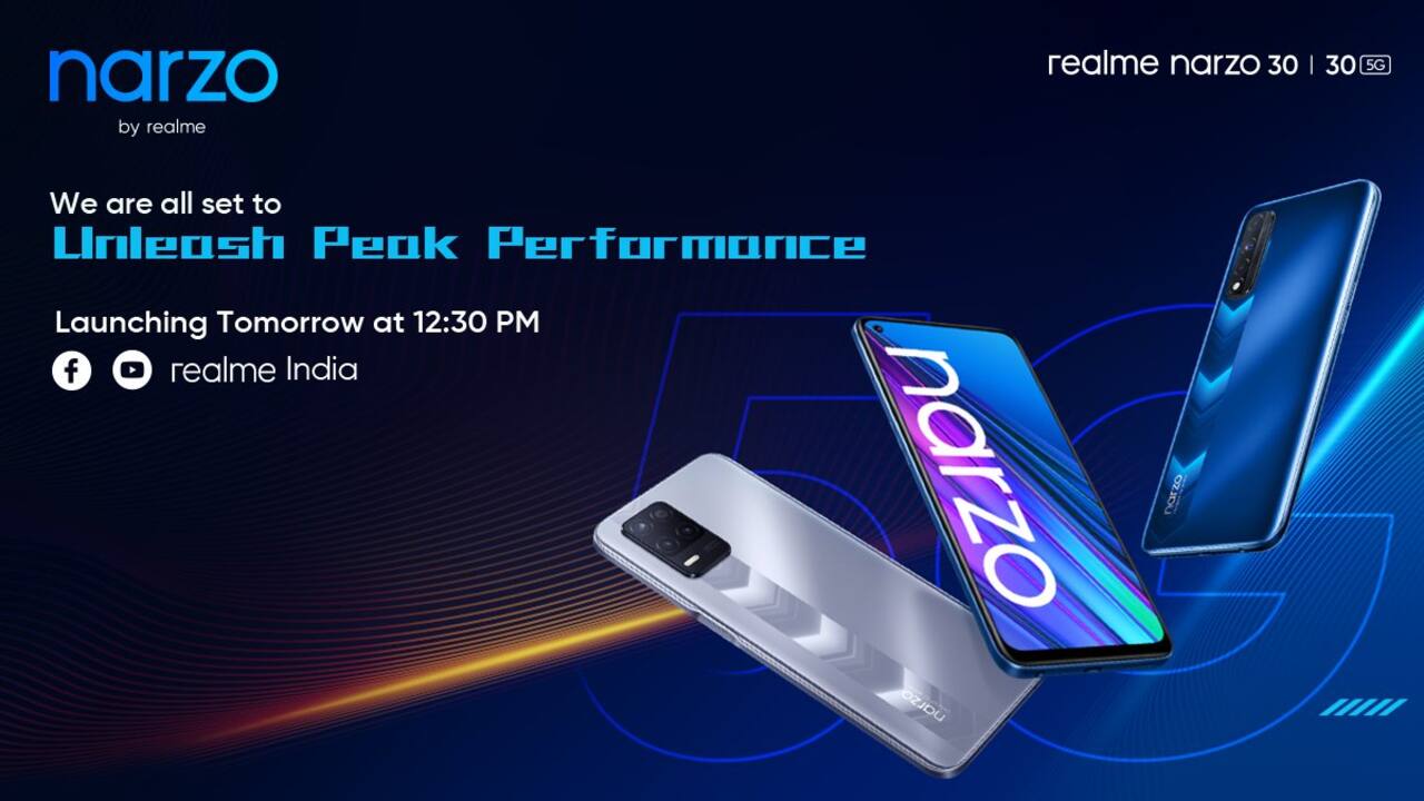 Realme Narzo 30, Narzo 30 5G launching in India tomorrow: How to watch the livestream, what to expect