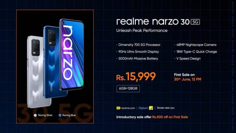 Realme Narzo 30 5G, Realme Buds Q2 TWS Earbuds to go on sale in India today