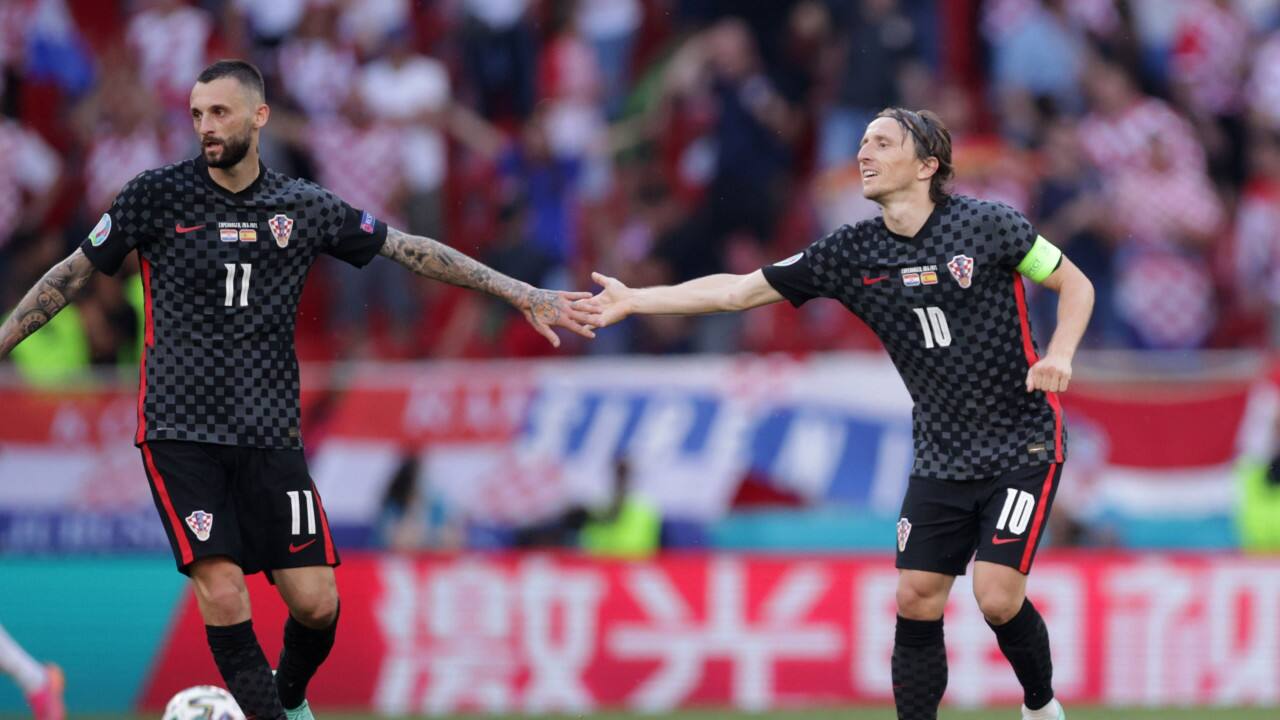 Spain had let their two-goal lead slip away in the first 90 minutes, but a spectacular goal from Morata and moments later, by Oyarzabal, saw them restore their two-goal lead to take the score to 5-3 in extra-time. This time, they didn’t let it slip. (Image: Reuters)
