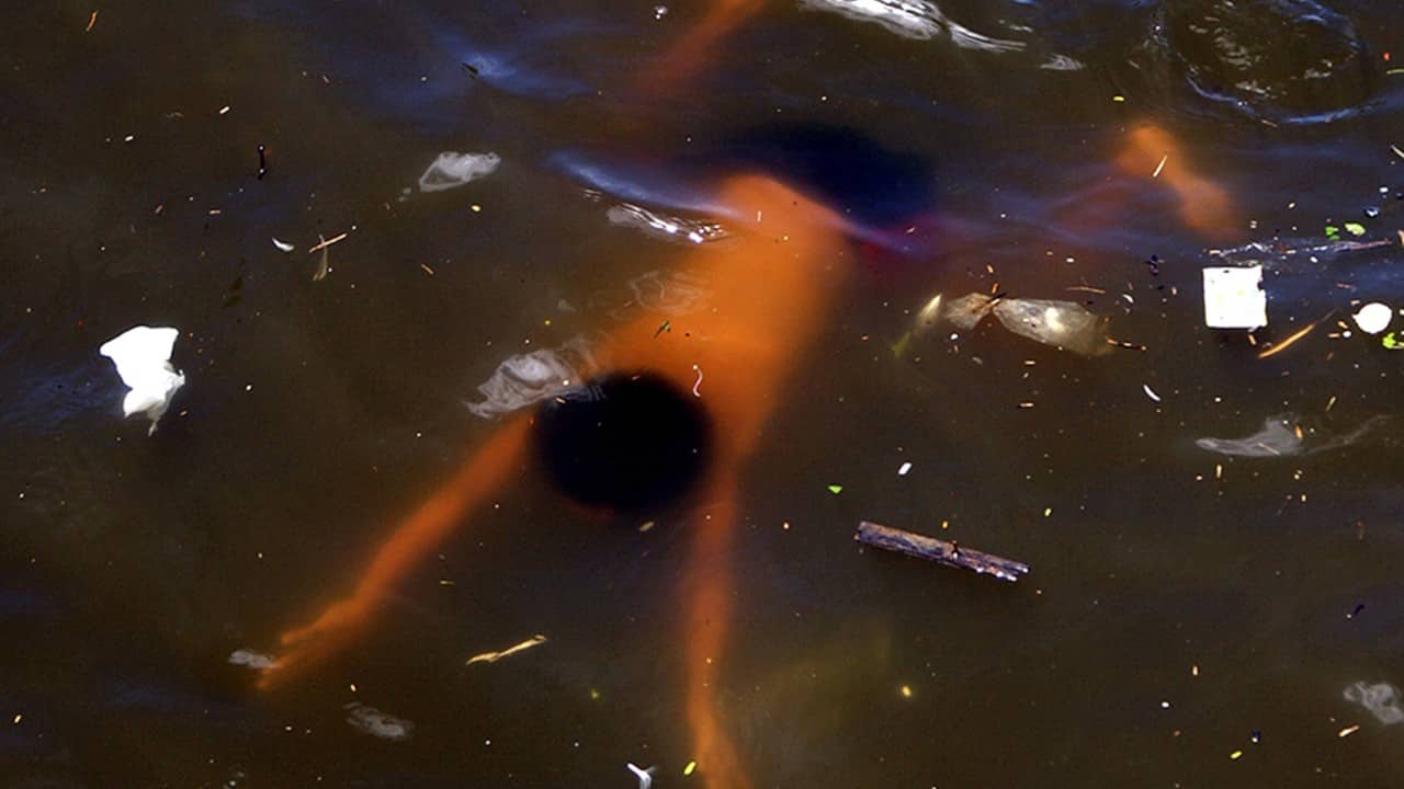 A youngster takes a swim in a river polluted with plastic and other waste in Bocaue, Philippines (Image: Jophel Botero Ybiosa (Philippines) via UN) A youngster takes a swim in a river polluted with plastic and other waste in Bocaue, Philippines (Image: Jophel Botero Ybiosa (Philippines) via UN)