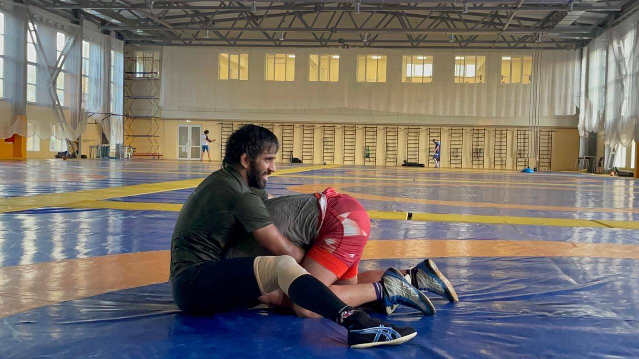 Indian wrestler Bajrang Punia training ahead of Tokyo Olympic 2020. (Image: Twitter @Media_SAI) Indian wrestler Bajrang Punia training ahead of Tokyo Olympic 2020. (Image: Twitter @Media_SAI)