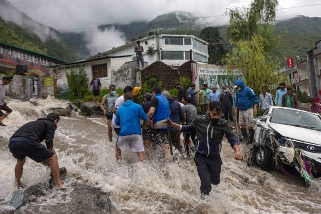 In Pics | Torrential rains trigger flash floods in Himachal Pradesh, Jammu