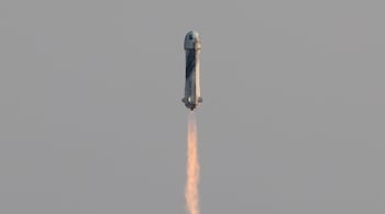 Billionaire businessman Jeff Bezos is launched with three crew members aboard a New Shepard rocket on the world's first unpiloted suborbital flight from Blue Origin's Launch Site 1 near Van Horn, Texas (Image: Reuters)