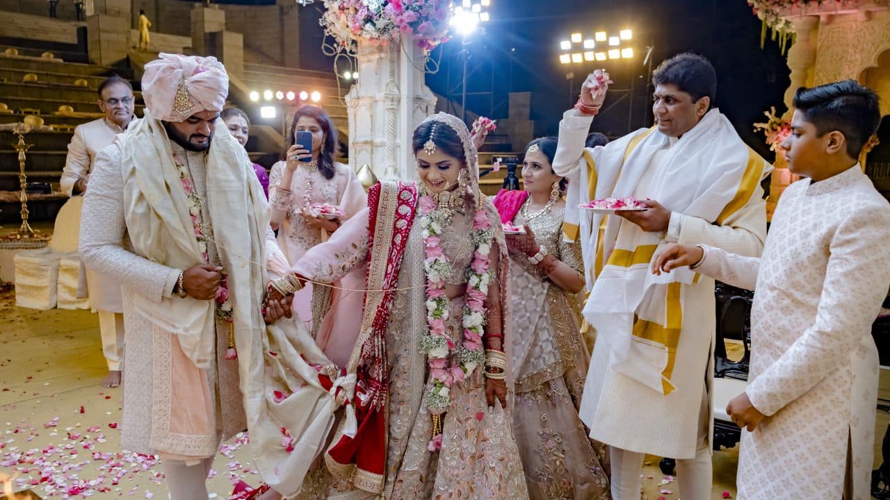 Staycation weddings, with all the guests booked into a resort, replaced foreign destination weddings for some couples. (Photo courtesy Knotting Bells).
