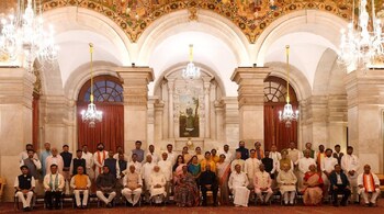 Leaders inducted into the Council of Ministers (Image: Twitter/@narendramodi)