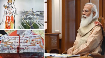 Prime Minister Narendra Modi reviewing the Ayodhya development plan via video conferencing on June 26, 2021